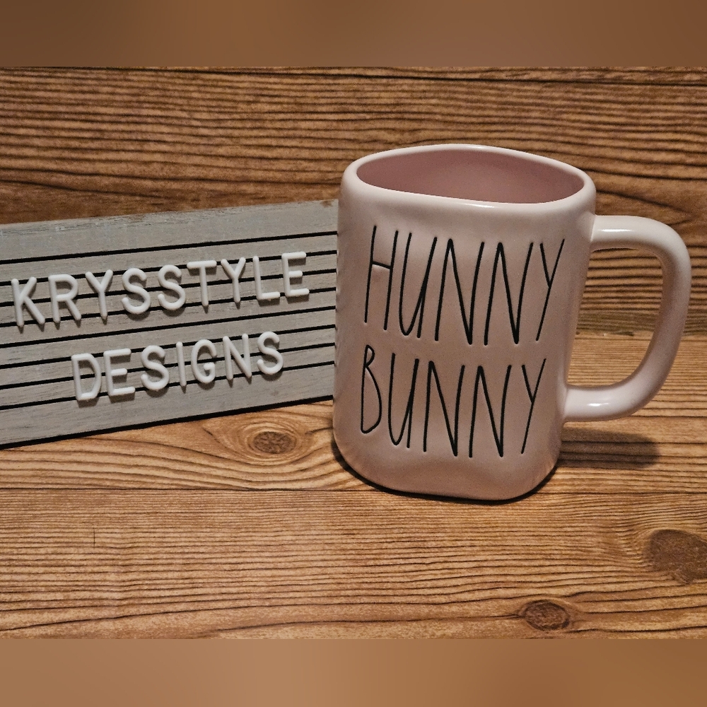 RAE DUNN PINK HUNNY BUNNY CERAMIC MUG